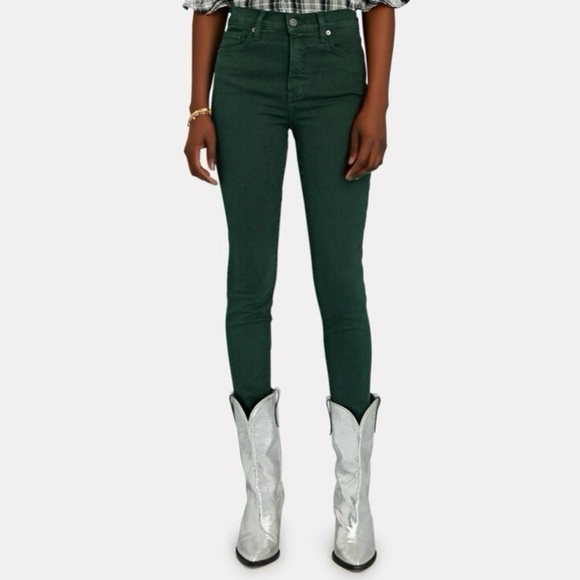 Veronica Beard Debbie High-Rise Skinny Jeans in Evergreen, Size 27 - Picture 2 of 13